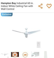 Industrial 60 in. Indoor White Ceiling Fan