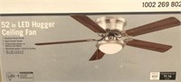 Hugger 52 in. LED Indoor Ceiling Fan with Light