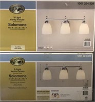Solomone 3-Light Polished Chrome Vanity Light