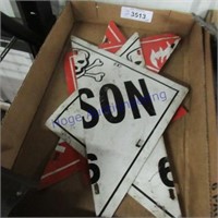 Poision and flammable signs
