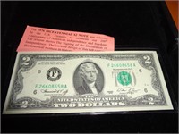 1976 Bicentennial $2. Note