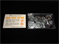 Vintage No Tip Club Membership Card