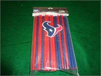 Houston Texan Team Straws
