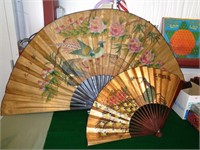 (2) Vintage Asian Decorative Fans