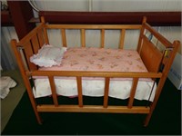 Vintage Doll Baby Bed
