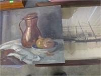 2 ART - SAILBOATS PRINT & STILL LIFE