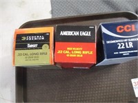 3 BOXES .22 LR AMMO - 500 PER BOX