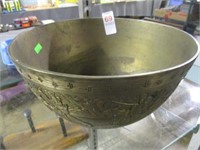 HEAVY BRONZE FIGURAL BOWL - 5.5"x11"