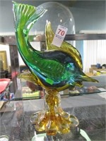 MURANO(?) GLASS FISH - 13"