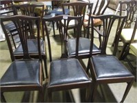 5 MATCHING BLACK SEAT DINING CHAIRS