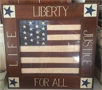 Life Liberty Justice For All Framed Artwork