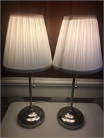 Pair of Accent Lamps w/ White Shades