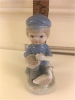 Boy in Blue Porcelain Figurine