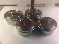 Lot of 4 Metal Cannisters