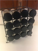 Glass Spice Jars with Metal Rack - Never Used