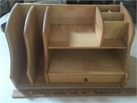 Wood Desk Organizer w/ Drawer