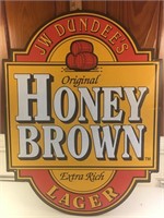 Metal JW Dundee's Honey Brown Lager Sign - New