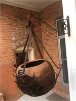 Iron Hanging Planter w/ Terracotta Pot