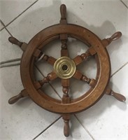 Small Ship's Wood Wheel