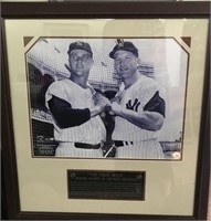 FRAMED MICKEY MANTLE AND ROGER MARIS