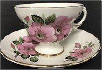 ROYAL SEAGRAVE ROSE BONE CHINA CUP SAUCER