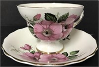 ROYAL SEAGRAVE ROSE BONE CHINA CUP SAUCER