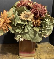 FALL CERAMIC VASE AND FLOWERS