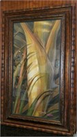 Wood Framed Tropical Painting