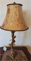 Gold Table Lamp with Silk Shade