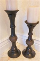 Dark Brown Candle stands with candles