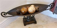 Double Handled Pedestal Fruit Decorative Bowl
