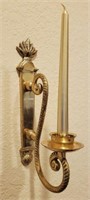 Brass Candle Sconces with Candles