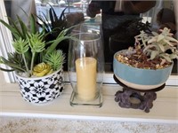 Succulents and Candle grouping