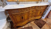 Wood Vanity Sink and hardware