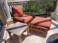 3 Piece Teak Wood Patio Lounge Set