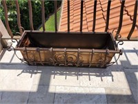 Two Metal Outdoor Planter boxes