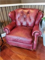 Burgunday Overstuffed Tufted Chairs