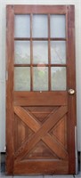 9 pane Lite Wood Entry Door - 81.5"h x 34"l x 1.5"