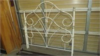 PAINTED METAL BED, QUEEN SIZE W/RAILS