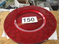 6 14 INCH WOVEN GLASS PLATES