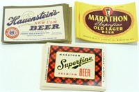 Large Group of 75 Vintage Beer Bottle Labels -