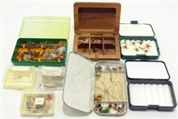 Fly Fishing Case & Vintage Hand Tied Flies -