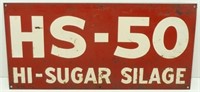HS-50 Hi-Sugar Silage Sign - 16 1/2"x8"