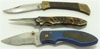 3 Pocket Knives - 440 Steel, Remington &