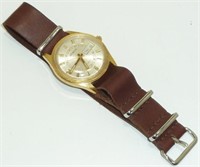 Benrus Automatic Wristwatch w/ Leather Nato Strap