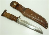 E.G. Waterman Military Knife w/ Wood Handle &