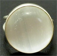 .925 Plated Selenite Ring - Size 9.5, Lab-Created