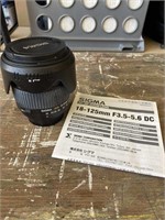 Sigma AF-MF Zoom Lens 18-125mm F3.5-5.6 DC