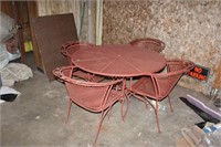 Metal Patio Set Table and 4 Chairs