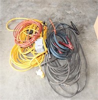 Pile Electric Cords, Jumper Cables